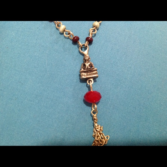 Buddha multi colored brass necklace - Picture 2 of 16